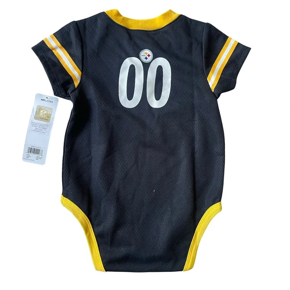 Baby Pittsburgh Steelers Short Sleeve Jersey Bodysuit One Piece Size 18 Months